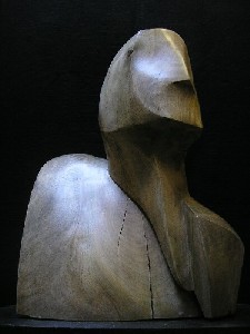 Poet´s portrait - 2003, walnut, 45cm