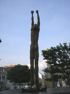 Execution on Zelný trh Brno 2004 - In honor to burned to death, with Vladimir Hauser and Pavel Fajt