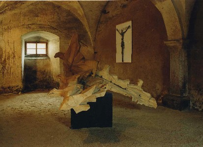 Klášter Teplá 2001 - Seslání Ducha - 395x125x195cm, lípa, 1994